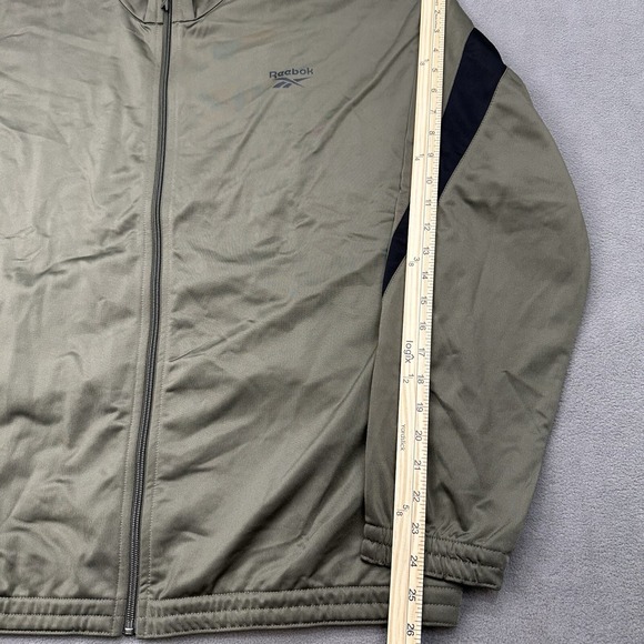 NEW Reebok Identity Vector Knit Track Jacket Men's‎ XL Army Green Full Zip - Picture 12 of 16